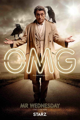 Image: Promotional poster of Mr. Wednesday, Starz